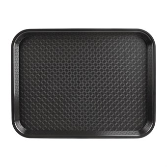 Bandeja de plástico para fast food Kristallon grande negra