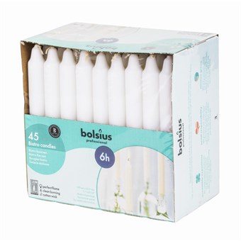 Velas de bistro Bolsius 201mm blancos
