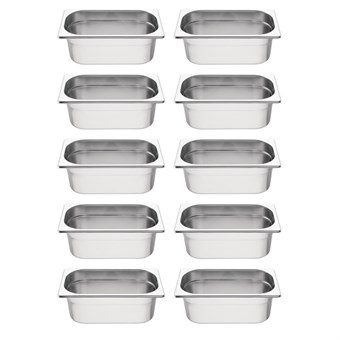 Kit 10 contenedores Gastronorm un cuarto Vogue