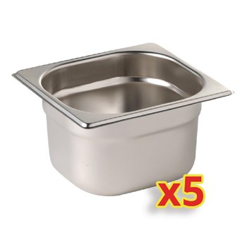 Kit 5 contenedores Gastronorm un sexto Polar