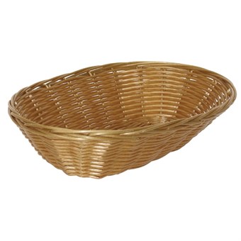 Cesta plático imitación mimbre ovalada para comida Olympia