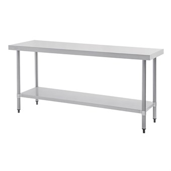 Mesa de trabajo sin peto Vogue acero inoxidable 1800 x 600mm