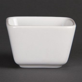 Mini-platos cuadrados altos blancos 75mm Olympia