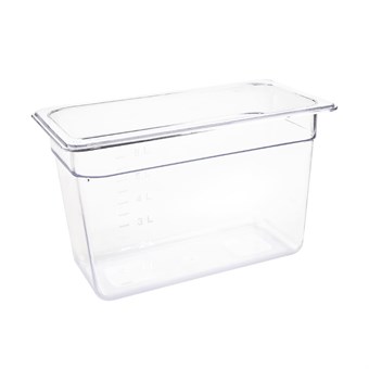 Contenedor Gastronorm GN1/3 policarbonato transparente 200mm Vogue