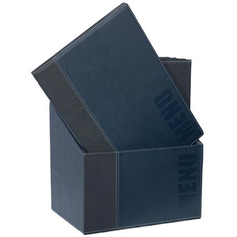 Juego de portamenús contemporary A4 Azul Securit