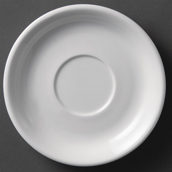Platos de taza de capuchino blancos 180mm Olympia