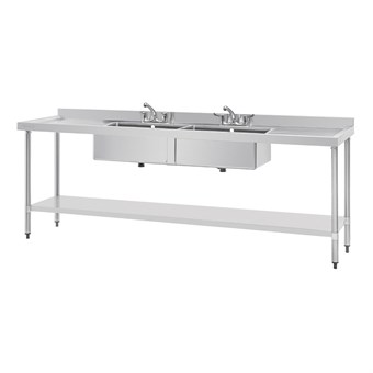 Fregadero de acero inox Vogue 2400 x 600mm
