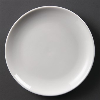 Platos llanos sin borde Olympia blancos 200mm