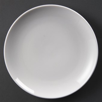 Platos llanos sin borde Olympia blancos 230mm