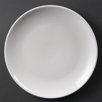 Platos llanos sin borde Olympia blancos 250mm