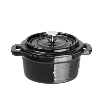 Mini-cacerola hierro fundido negro Vogue redonda