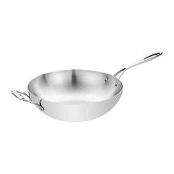 Wok de base plana de tres capas 310mm Vogue