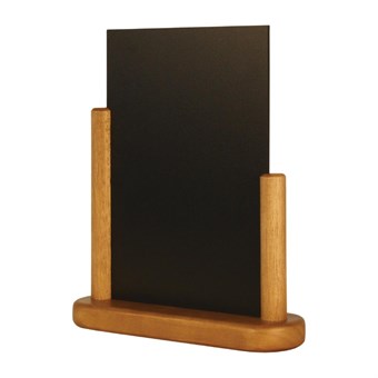 Pizarra de mesa Securit acabado teca 280 x 200mm