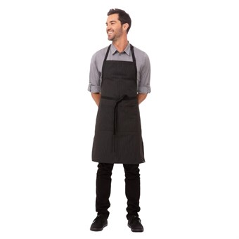 Delantal con peto Chef Works rayas