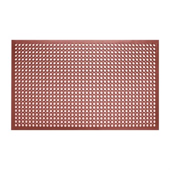 Alfombrilla anti-fatiga de goma roja Jantex