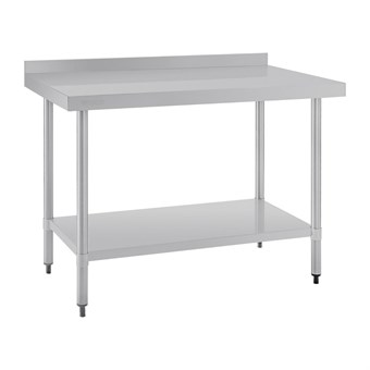 Mesa de acero inoxidable con peto Vogue 1200 x 700mm