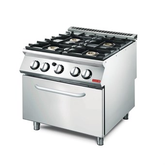 Cocina gas Gastro M 4 quemadores y horno 70/80CFG