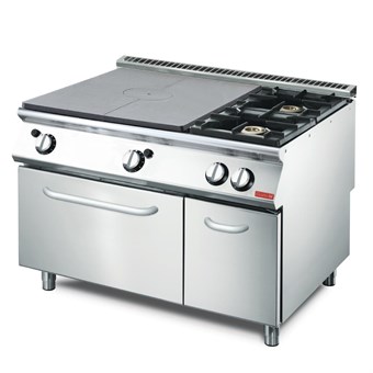 Cocina gas Gastro M placa 2 quemadores y horno GN2/1 70/120 TPFG