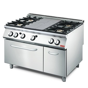 Cocina gas Gastro M placa 4 quemadores y horno GN2/1 70/120 TPPCFG2