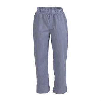 Pantalones cocina Whites Vegas cuadros pequeños blancos y azules