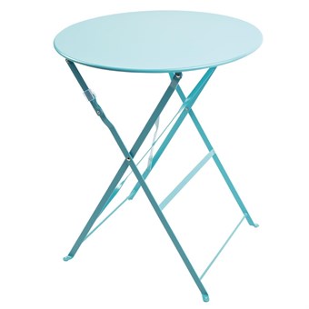 Mesa bistro redonda para terraza Bolero acero azul