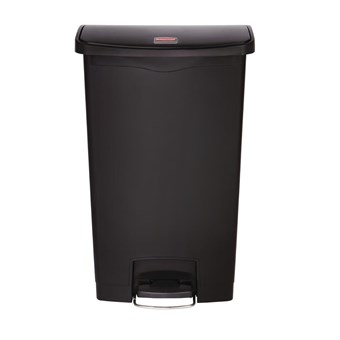 Cubo residuos Rubbermaid pedal frontal 68L negro