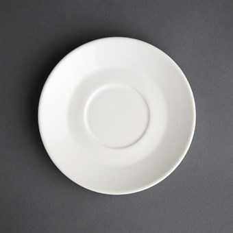 Plato Olympia para tazas de 227ml y 341ml blanco (Caja 12)