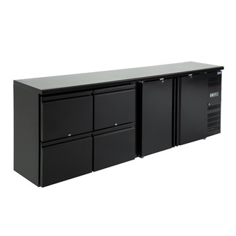 Mostrador Frigorífico con 2 puertas y 4 cajones Polar Serie U 698L