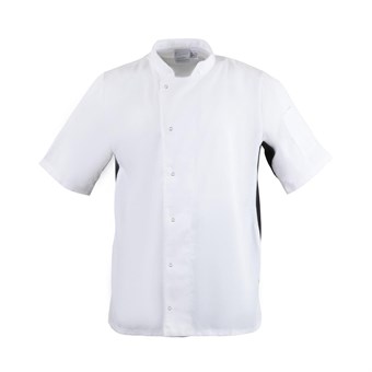 Chaqueta cocina Whites Nevada blanca y negra