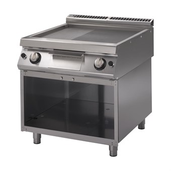 Plancha a gas 1/2 lisa 1/2 estriada Gastro M GM70/80FTRGS