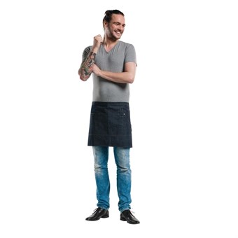 Delantal corto Chaud Devant denim azul