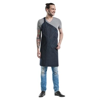 Delantal con peto Chaud Devant Skew denim azul