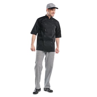 Chaqueta cocina Chaud Devant Hilton Poco manga corta negra