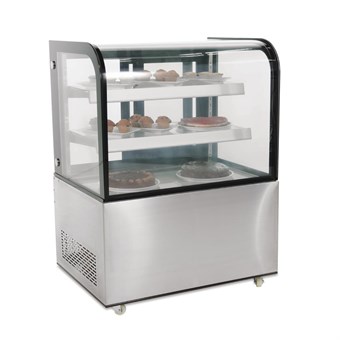 Vitrina Polar Serie G Deli frontal vidrio curvado 915mm