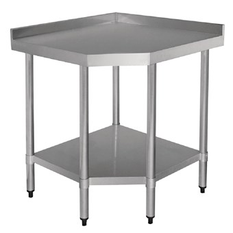 Mesa esquinera de acero inoxidable Vogue 700mm