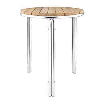 Mesa redonda para terraza Bolero 60cm fresno y aluminio