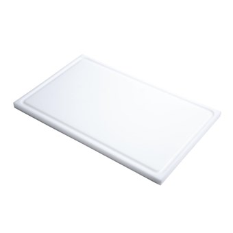 Tabla corte Gastro M PE alta densidad GN1/1 15mm borde acanalado blanca
