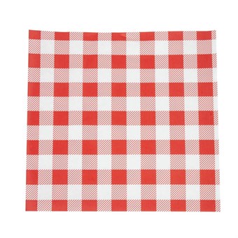 Papel antigrasas cuadros rojos - 190x310mm (Juego 200)