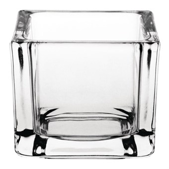 Portavelas pequeño Olympia cuadrado cristal