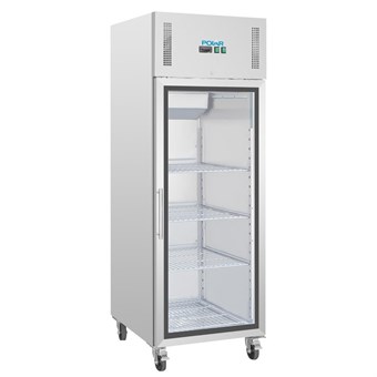 Armario frigorífico Polar Serie G 600Ltr puerta de vidrio