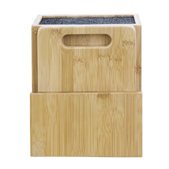 Bloque cuchillero universal de bambú y tabla de corte Vogue
