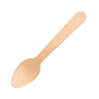 Cucharillas de madera de abedul Fiesta 110mm (Paquete 100)