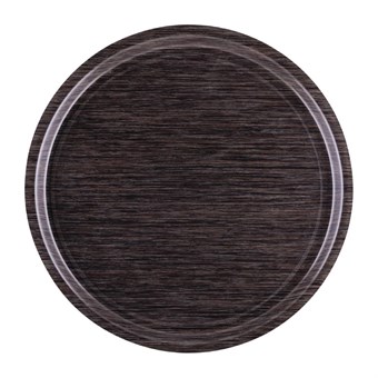 Bandeja redonda Roltex melamina 450(Ø)mm wengé