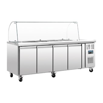 Mostrador frigorífico preparación Polar Serie U GN 2 puertas con pantalla