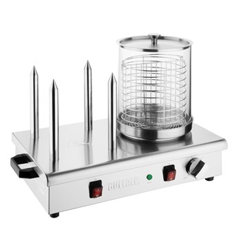 Máquina para perritos calientes Buffalo 4 pinchos pan