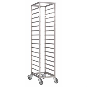 Carro bandejero Gastro M acero inoxidable Gastronorm 2/1 18 niveles