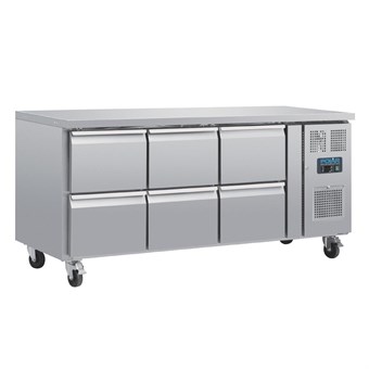 Mostrador frigorífico Polar Serie U GN 6 cajones