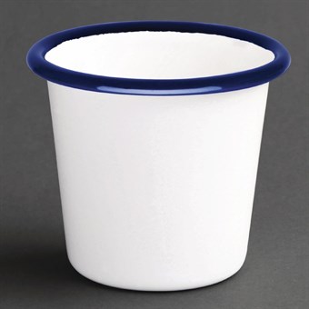 Salsera esmaltada Olympia azul - blanco 115ml