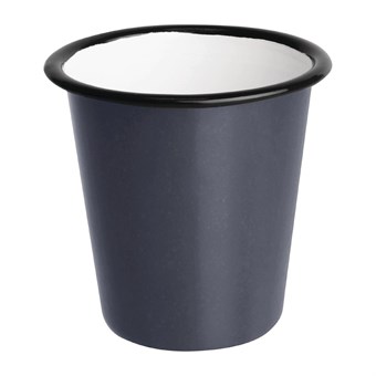 Vaso esmaltado Olympia gris-negro 310ml