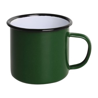 Taza esmaltada Olympia verde - negro 350ml